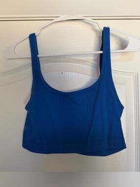 Cotton On Electric Blue Ribbed Crop Tank